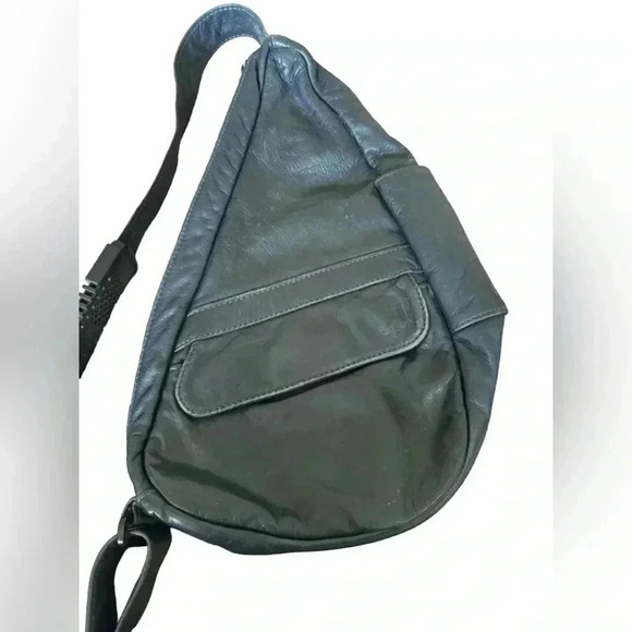 Ameribag Blue Leather Classic Healthy Back Bag Mono-Sling Backpack main image 9